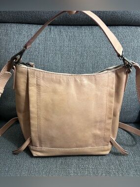Lucky Brand Blush Leather Crossbody Tote Bag